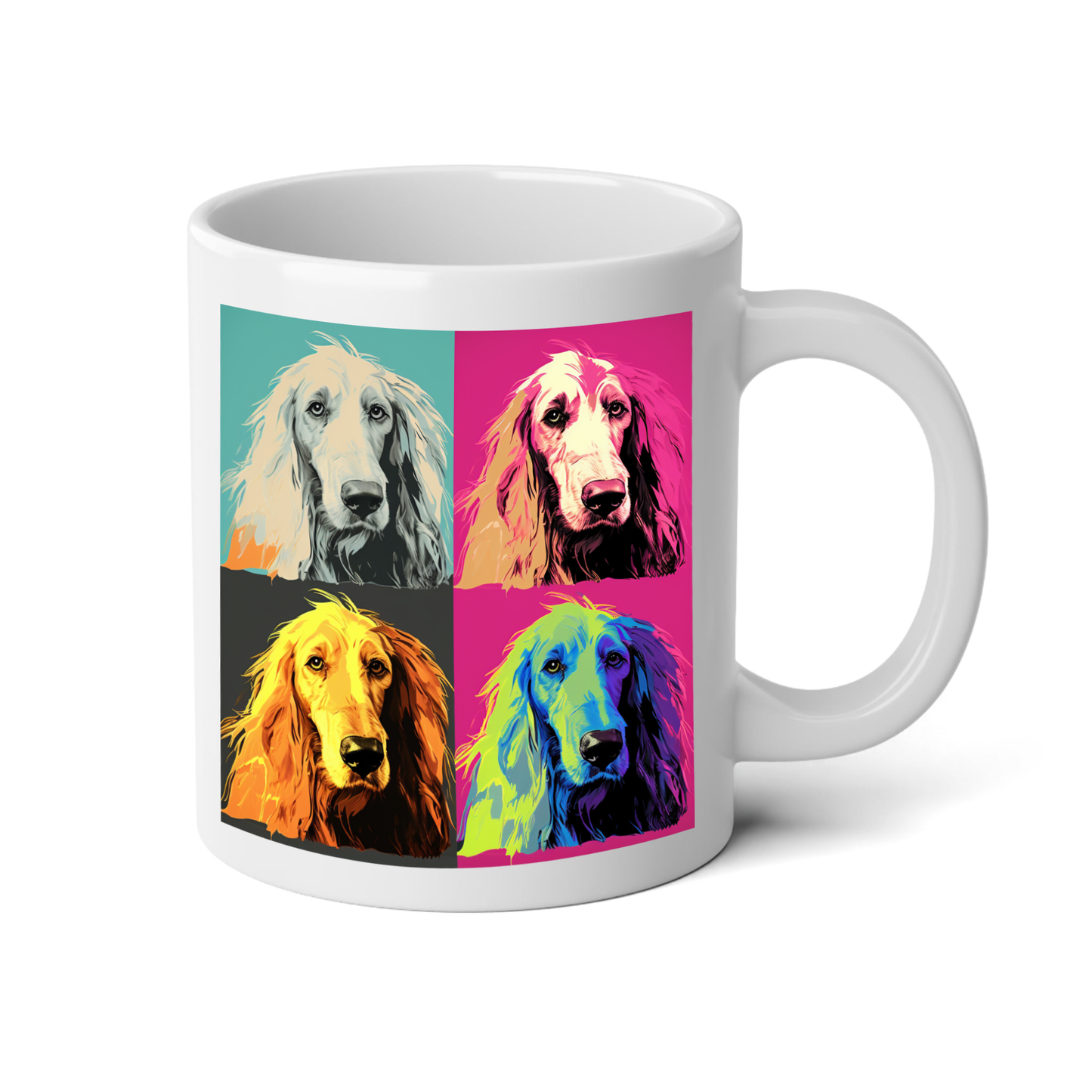 Dogs of Andy Warhol Mug with "Live, Love, Bark" Quote