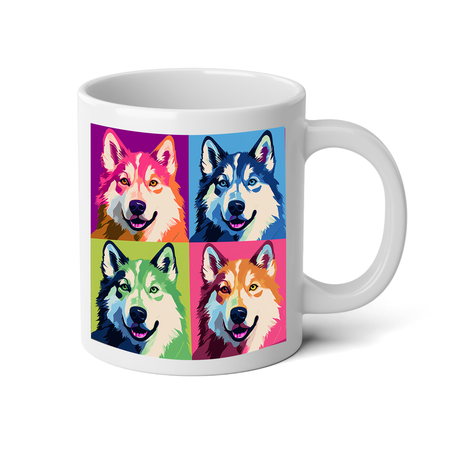 Dogs of Andy Warhol Mug with "Live, Love, Bark" Quote