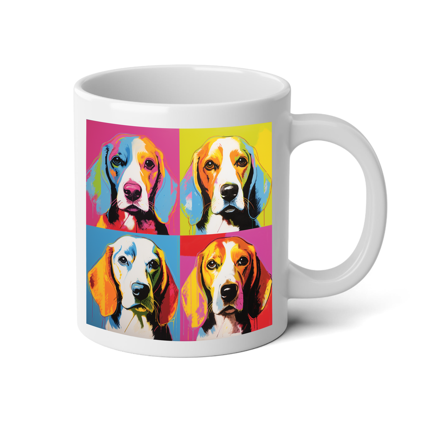 Dogs of Andy Warhol Mug with "Live, Love, Bark" Quote