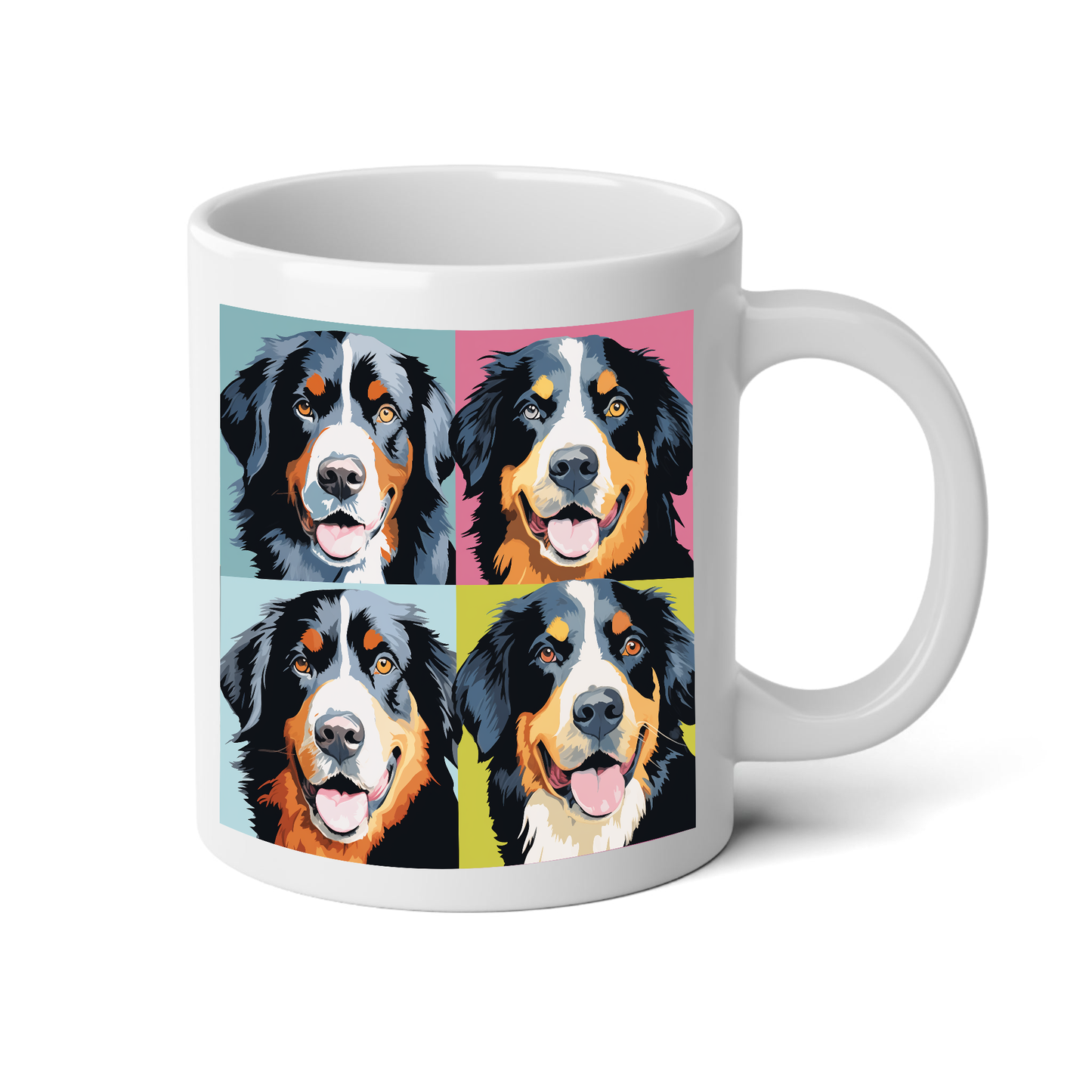 Dogs of Andy Warhol Mug with "Live, Love, Bark" Quote