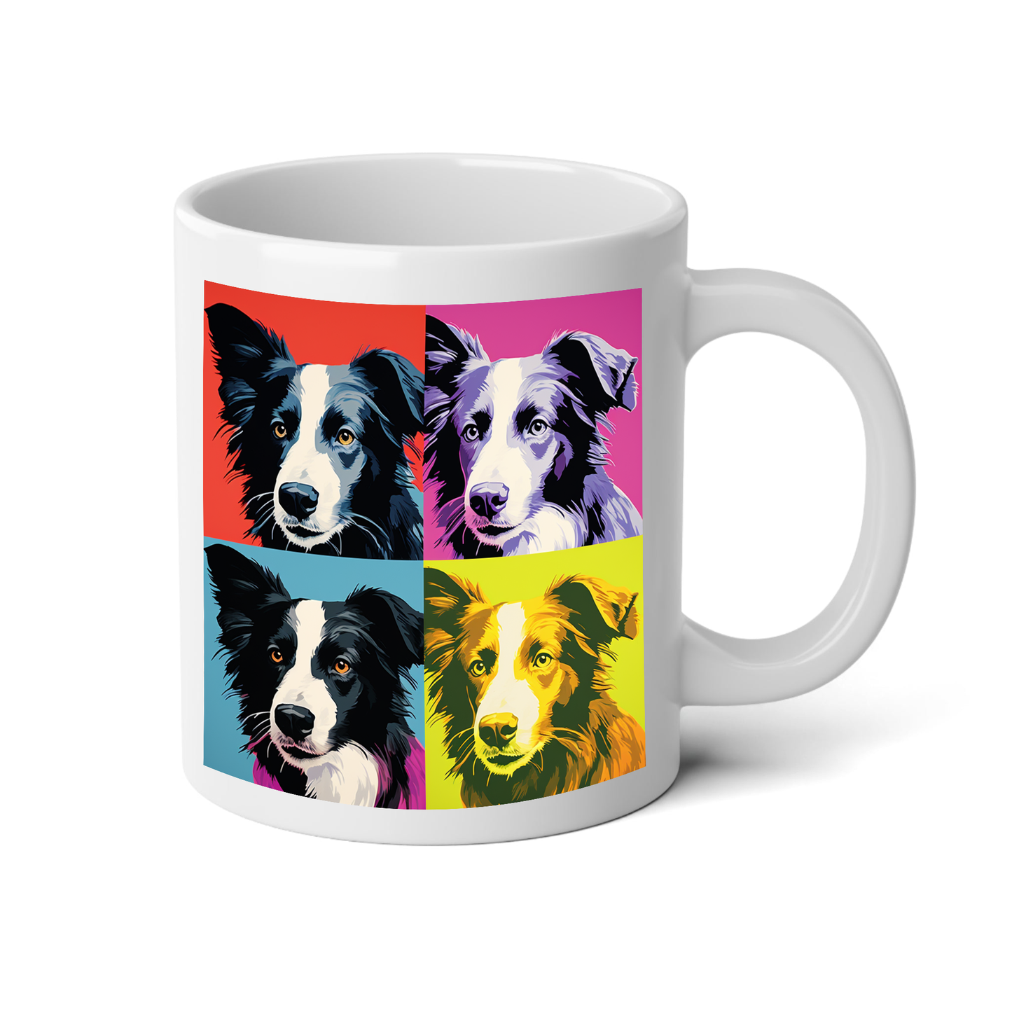 Dogs of Andy Warhol Mug with "Live, Love, Bark" Quote