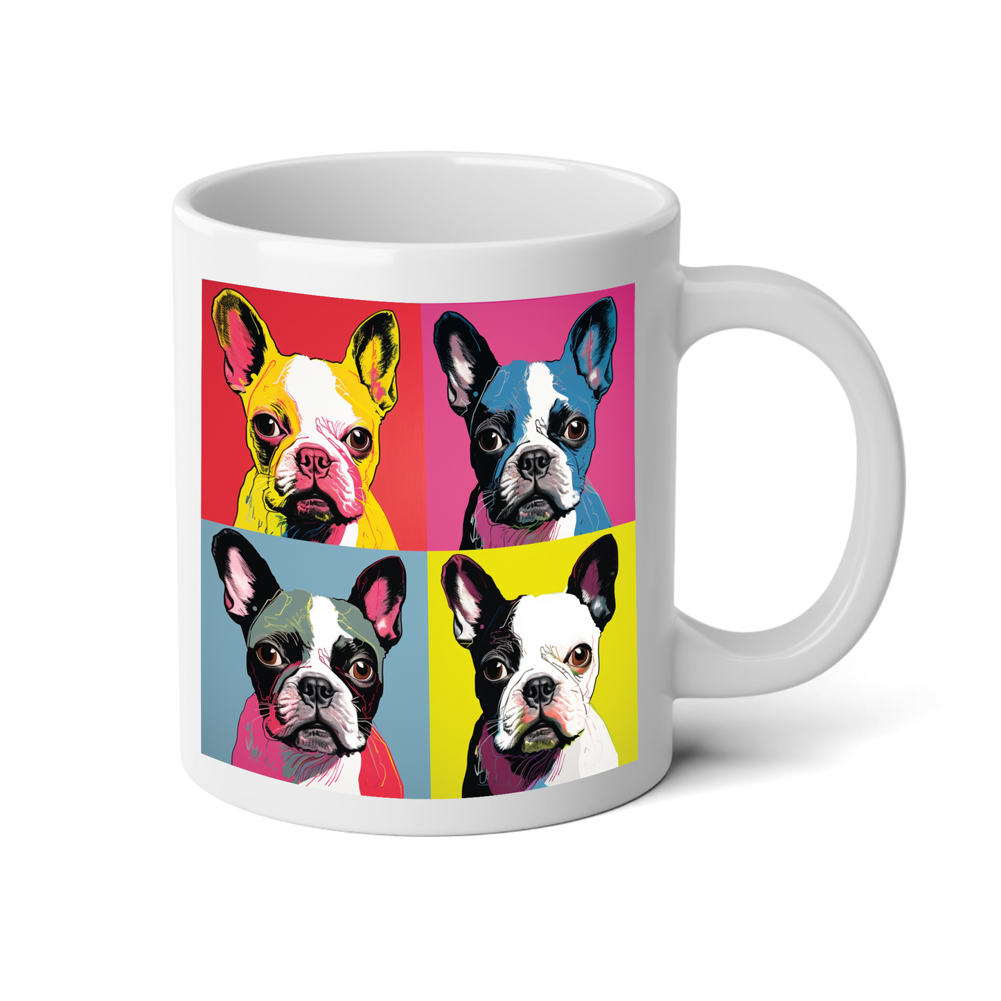 Dogs of Andy Warhol Mug with "Live, Love, Bark" Quote