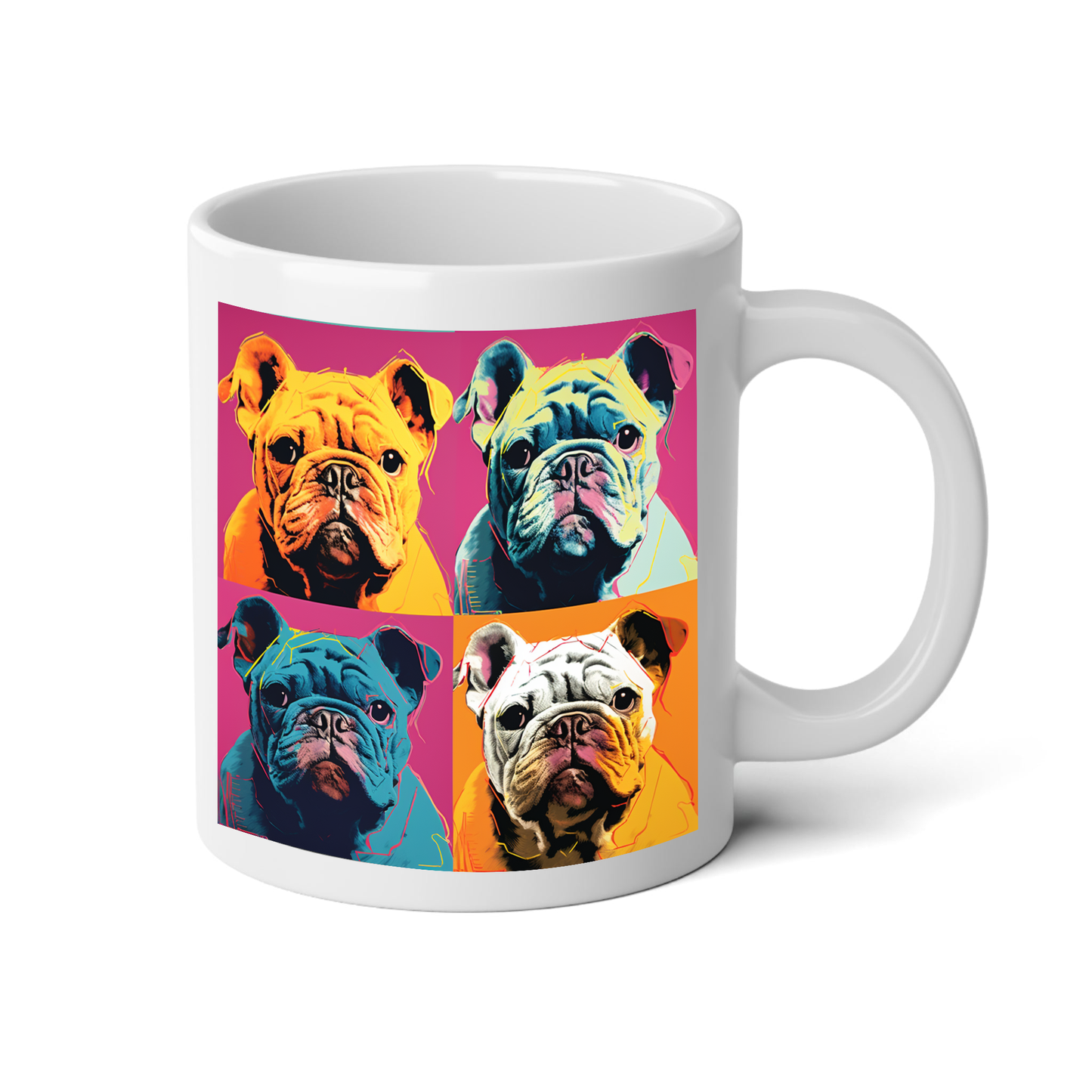 Dogs of Andy Warhol Mug with "Live, Love, Bark" Quote