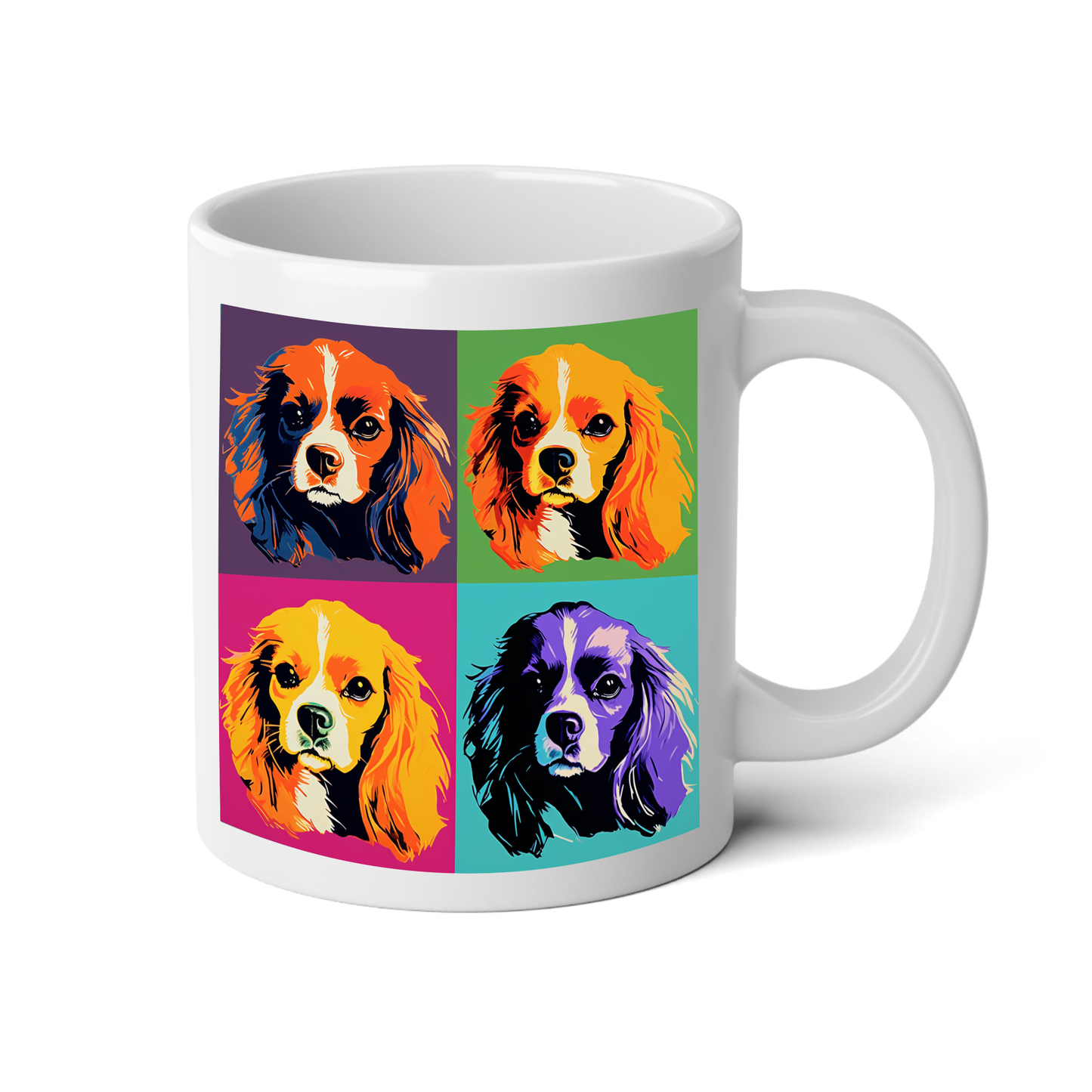 Dogs of Andy Warhol Mug with "Live, Love, Bark" Quote