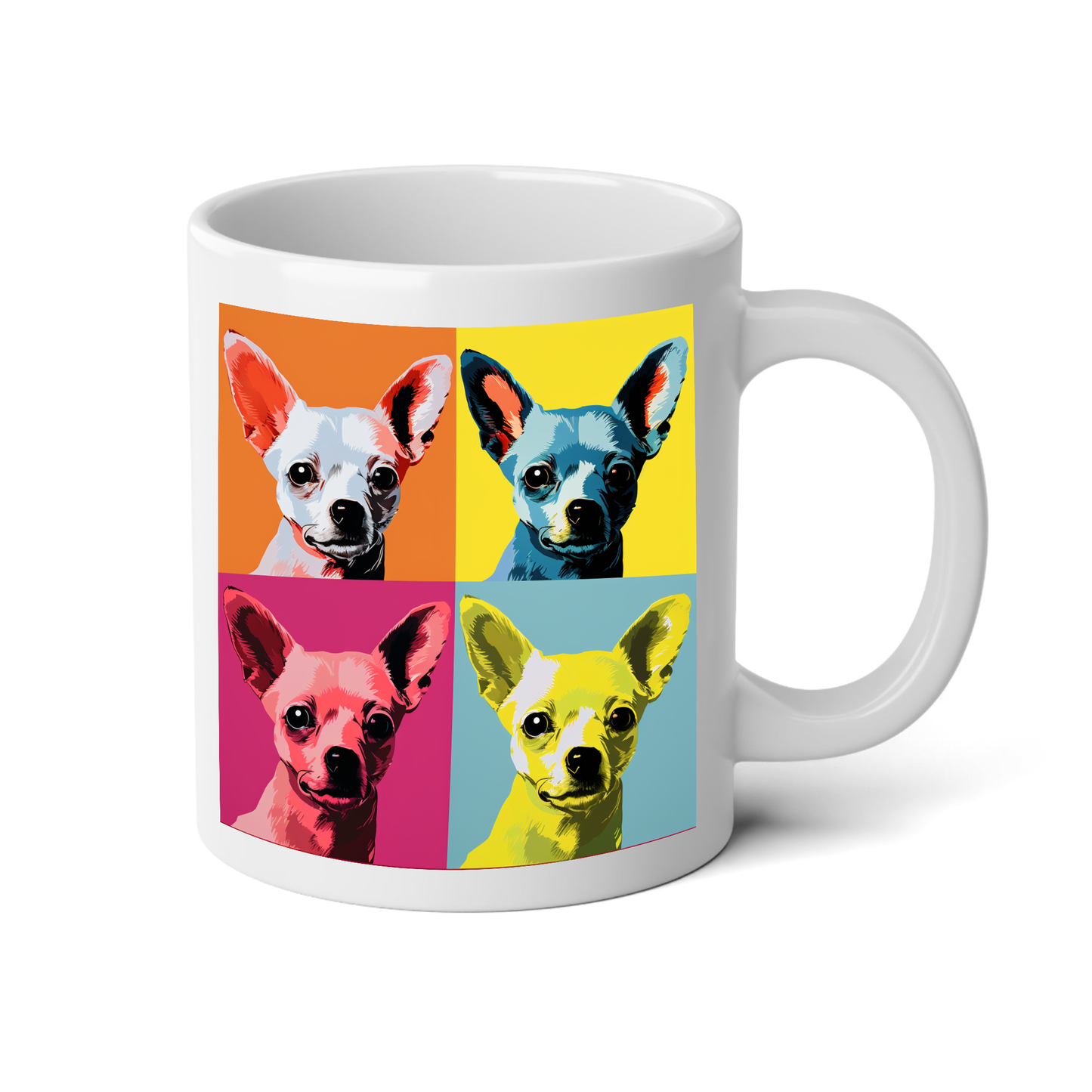 Dogs of Andy Warhol Mug with "Live, Love, Bark" Quote