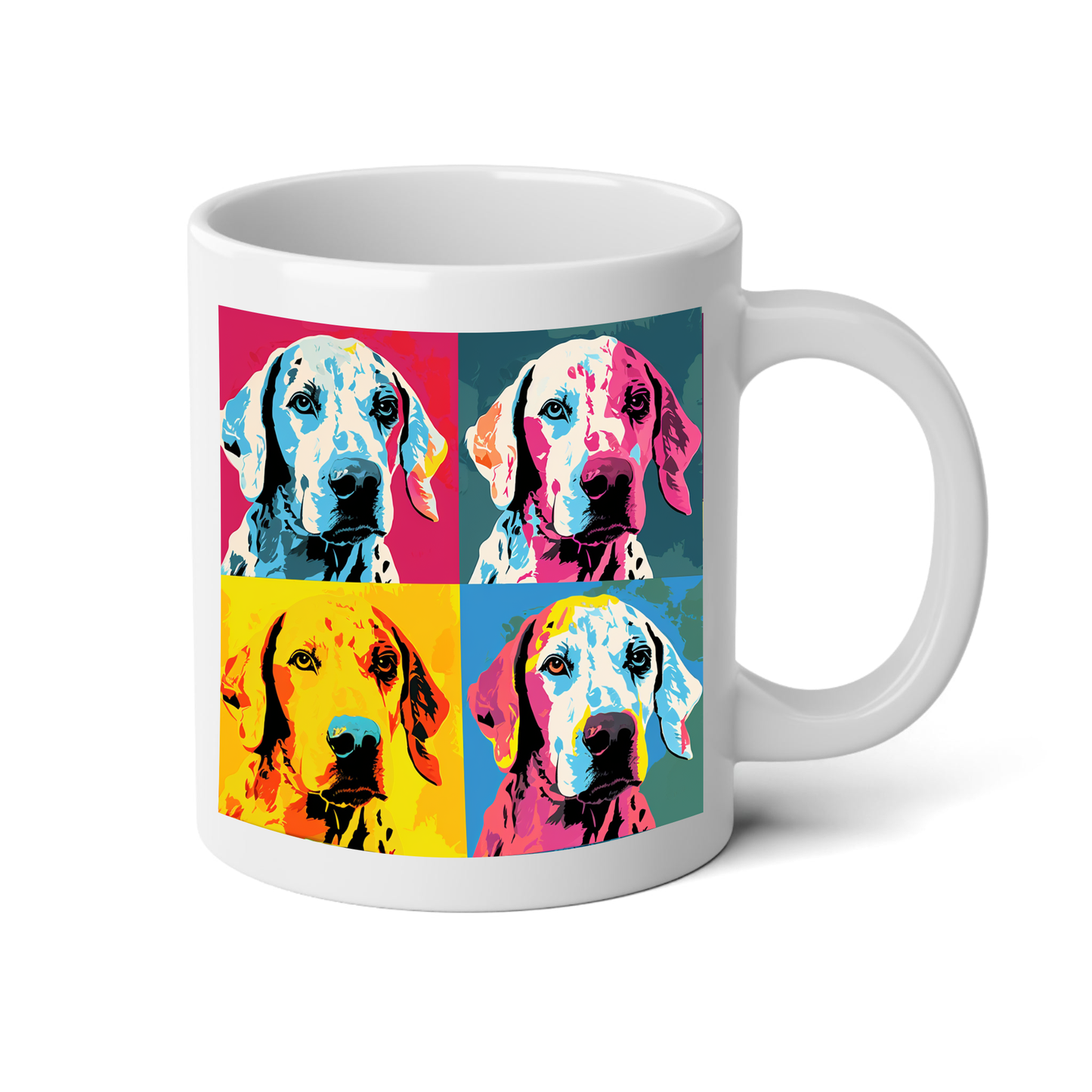 Dogs of Andy Warhol Mug with "Live, Love, Bark" Quote