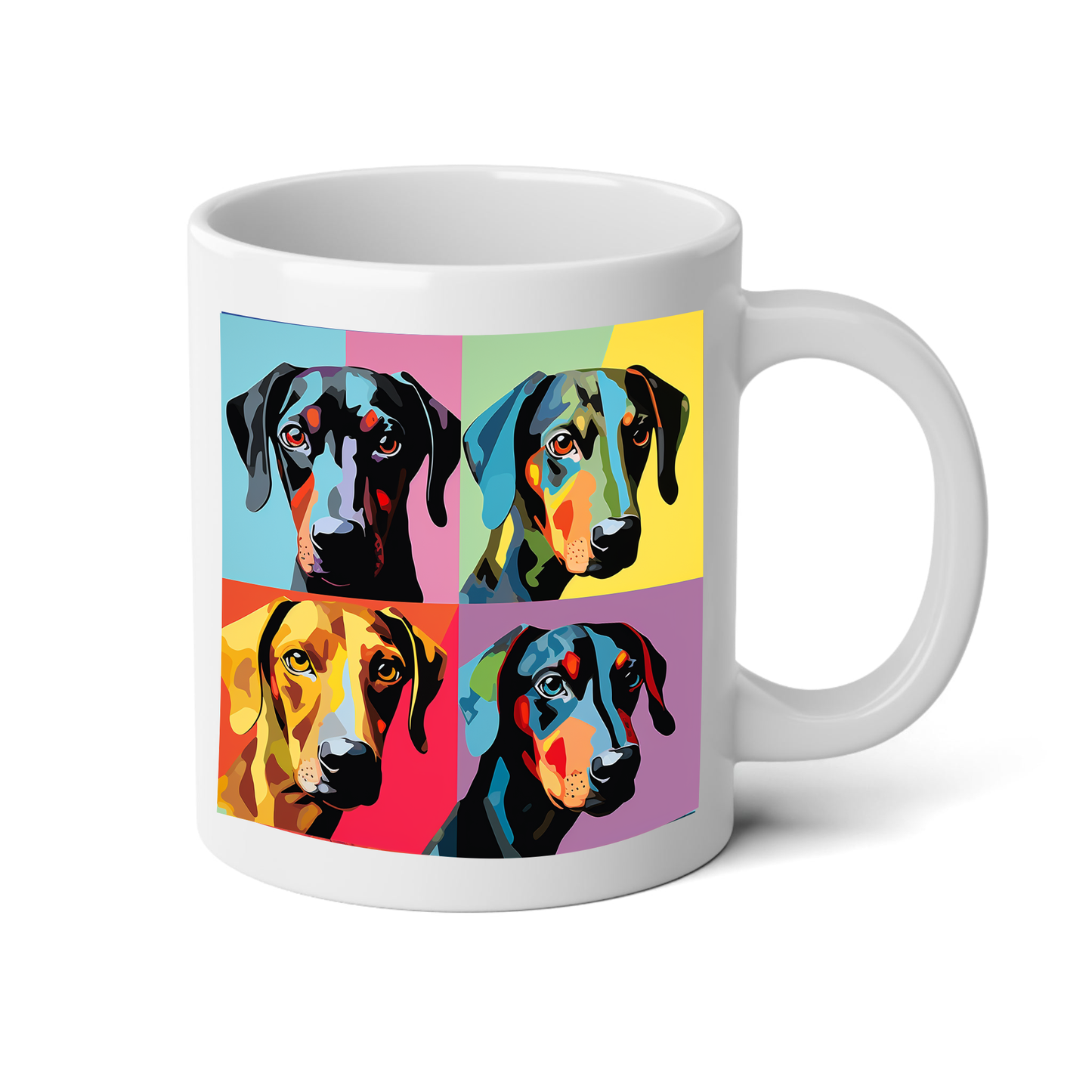 Dogs of Andy Warhol Mug with "Live, Love, Bark" Quote