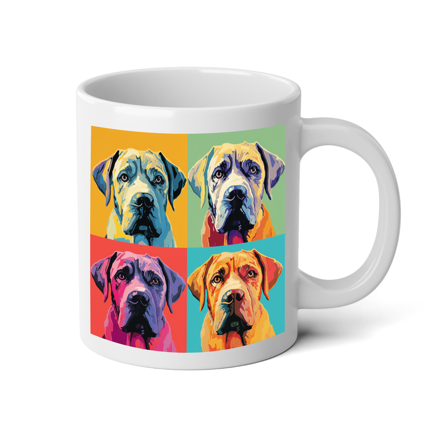 Dogs of Andy Warhol Mug with "Live, Love, Bark" Quote