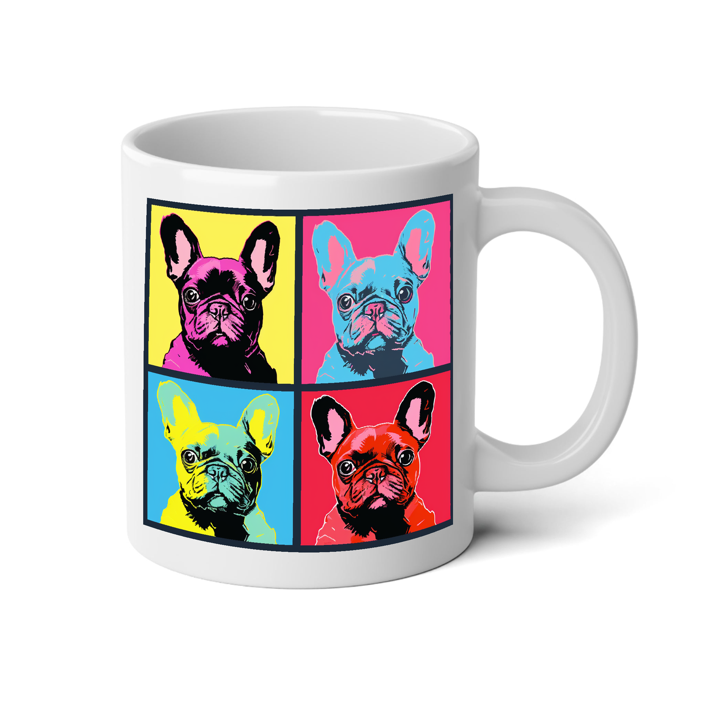 Dogs of Andy Warhol Mug with "Live, Love, Bark" Quote