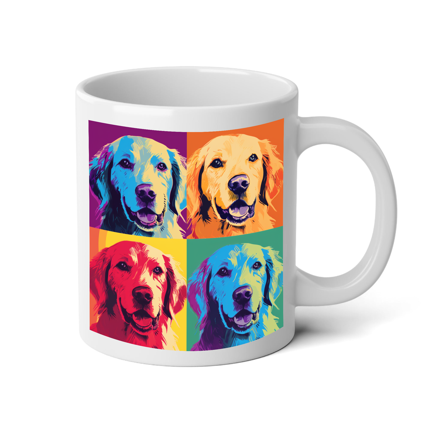 Dogs of Andy Warhol Mug with "Live, Love, Bark" Quote