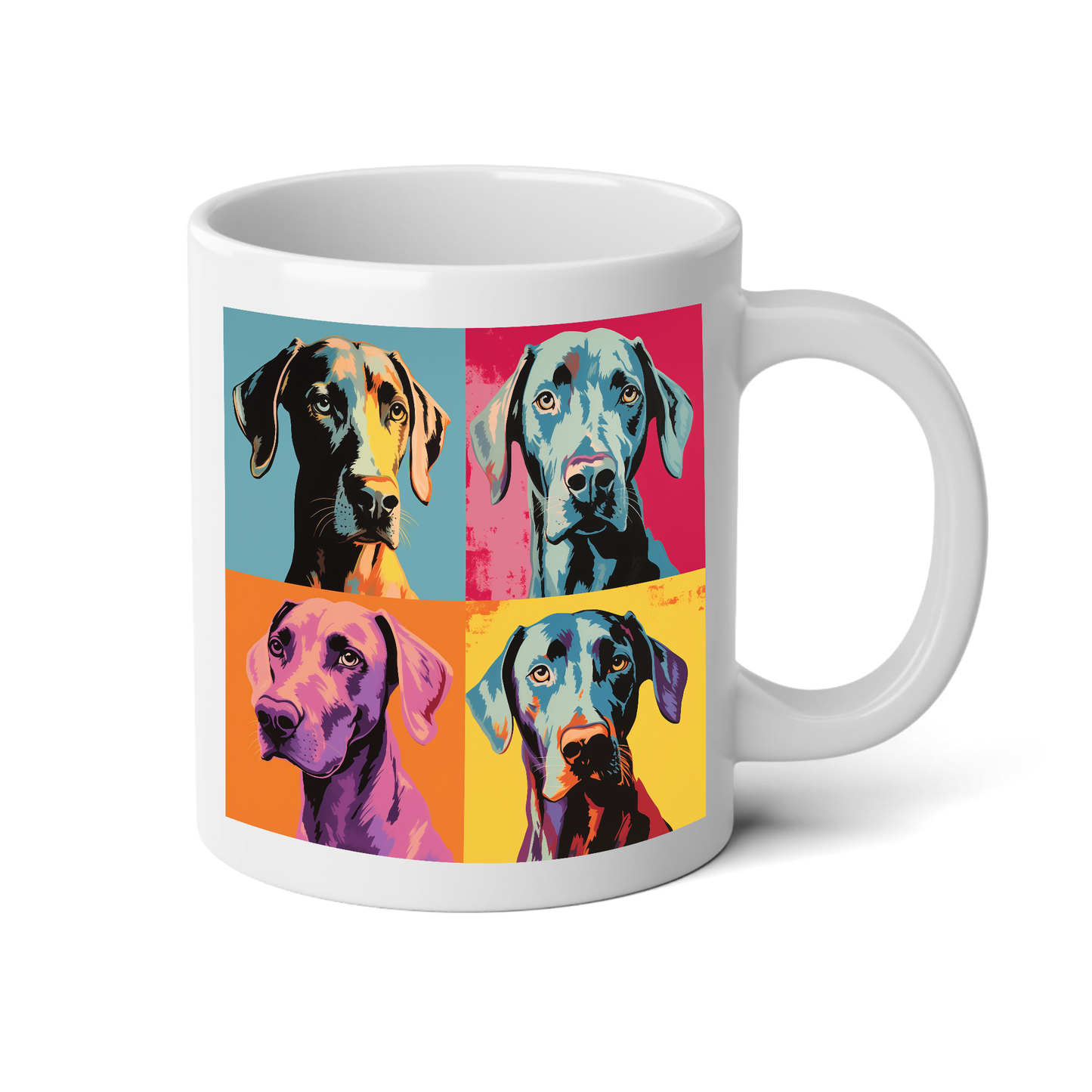 Dogs of Andy Warhol Mug with "Live, Love, Bark" Quote