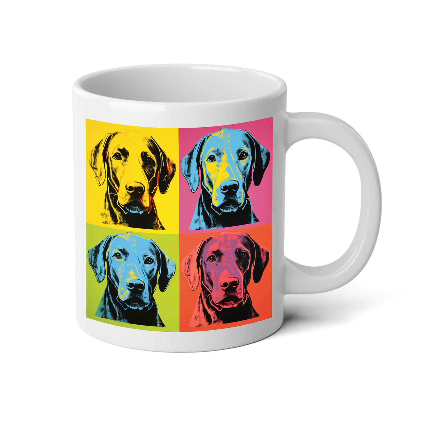 Dogs of Andy Warhol Mug with "Live, Love, Bark" Quote