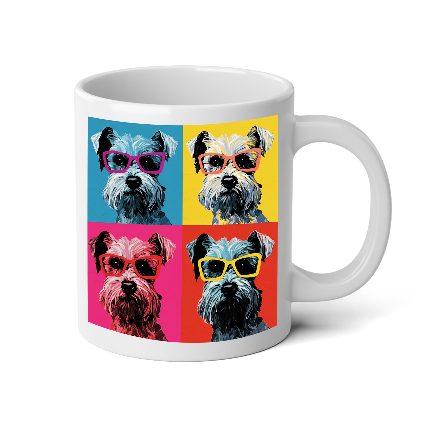 Dogs of Andy Warhol Mug with "Live, Love, Bark" Quote