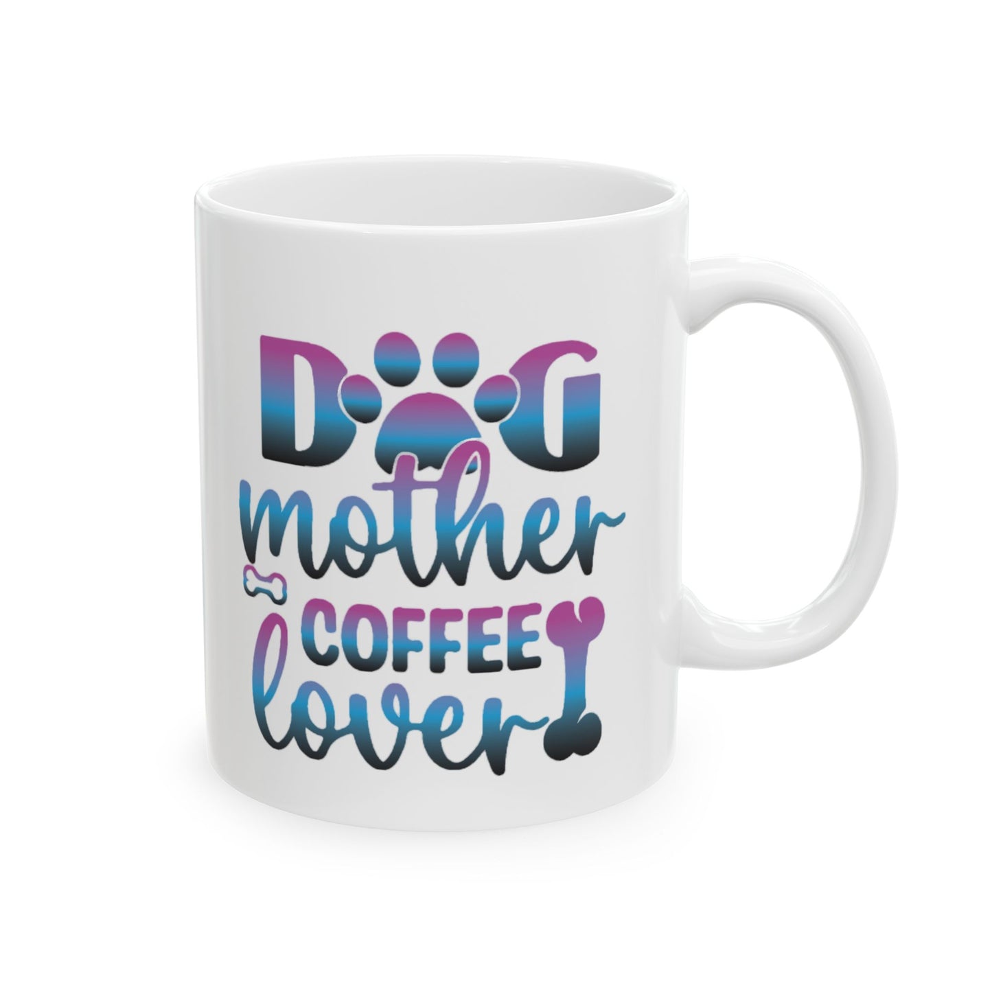 Bulldog with Statue of Liberty Mug - "Dog Mother Coffee Lover"