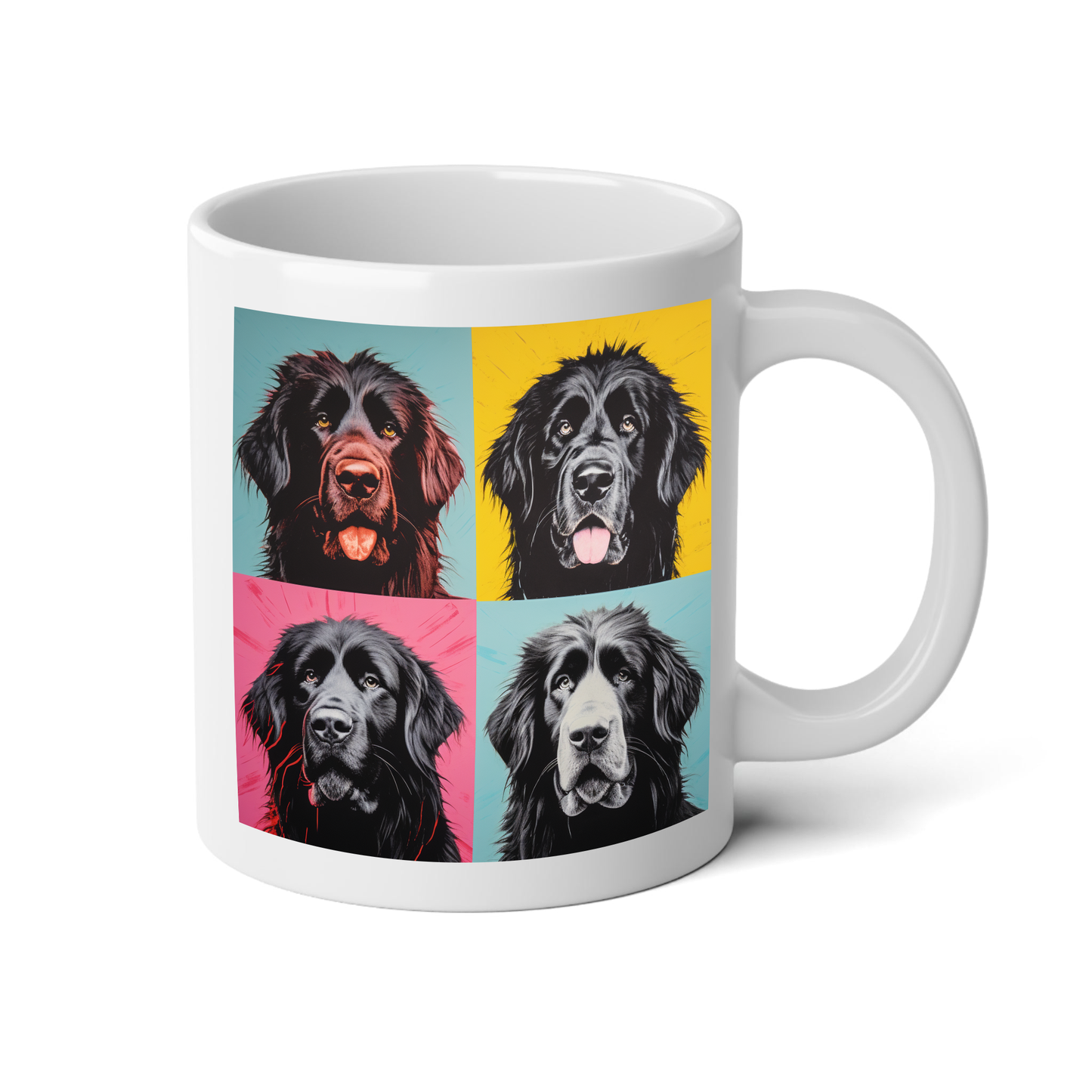 Dogs of Andy Warhol Mug with "Live, Love, Bark" Quote