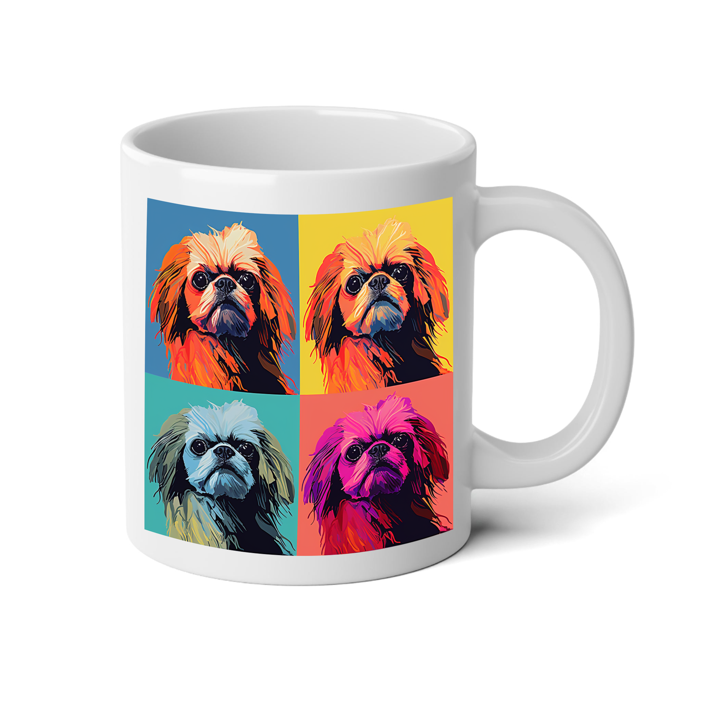 Dogs of Andy Warhol Mug with "Live, Love, Bark" Quote