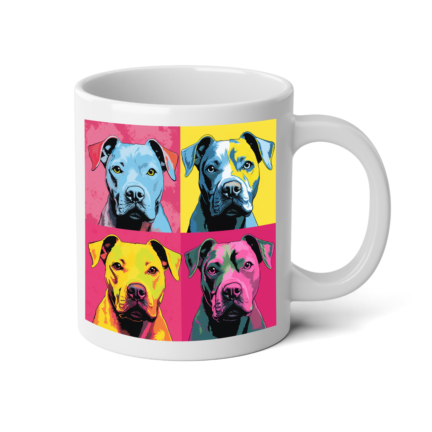 Dogs of Andy Warhol Mug with "Live, Love, Bark" Quote