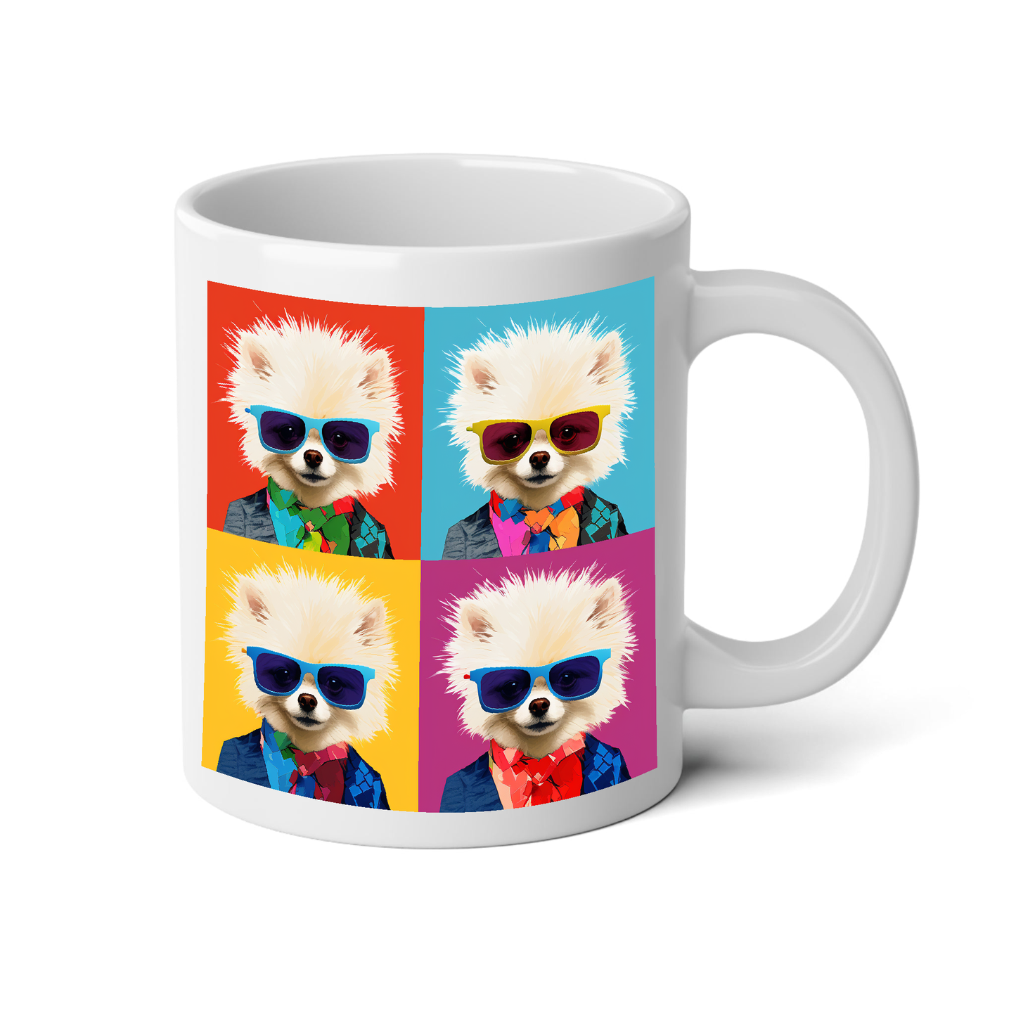 Dogs of Andy Warhol Mug with "Live, Love, Bark" Quote