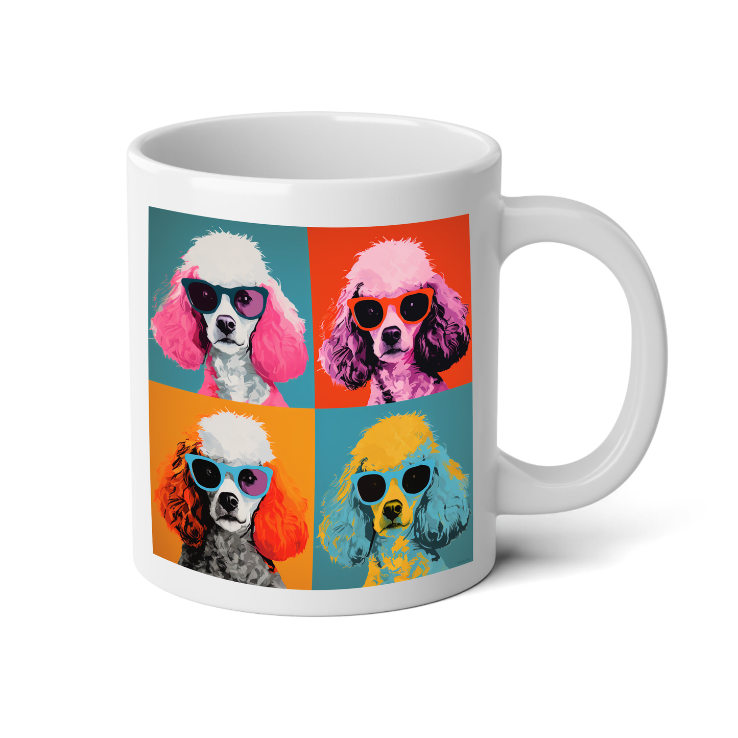 Dogs of Andy Warhol Mug with "Live, Love, Bark" Quote