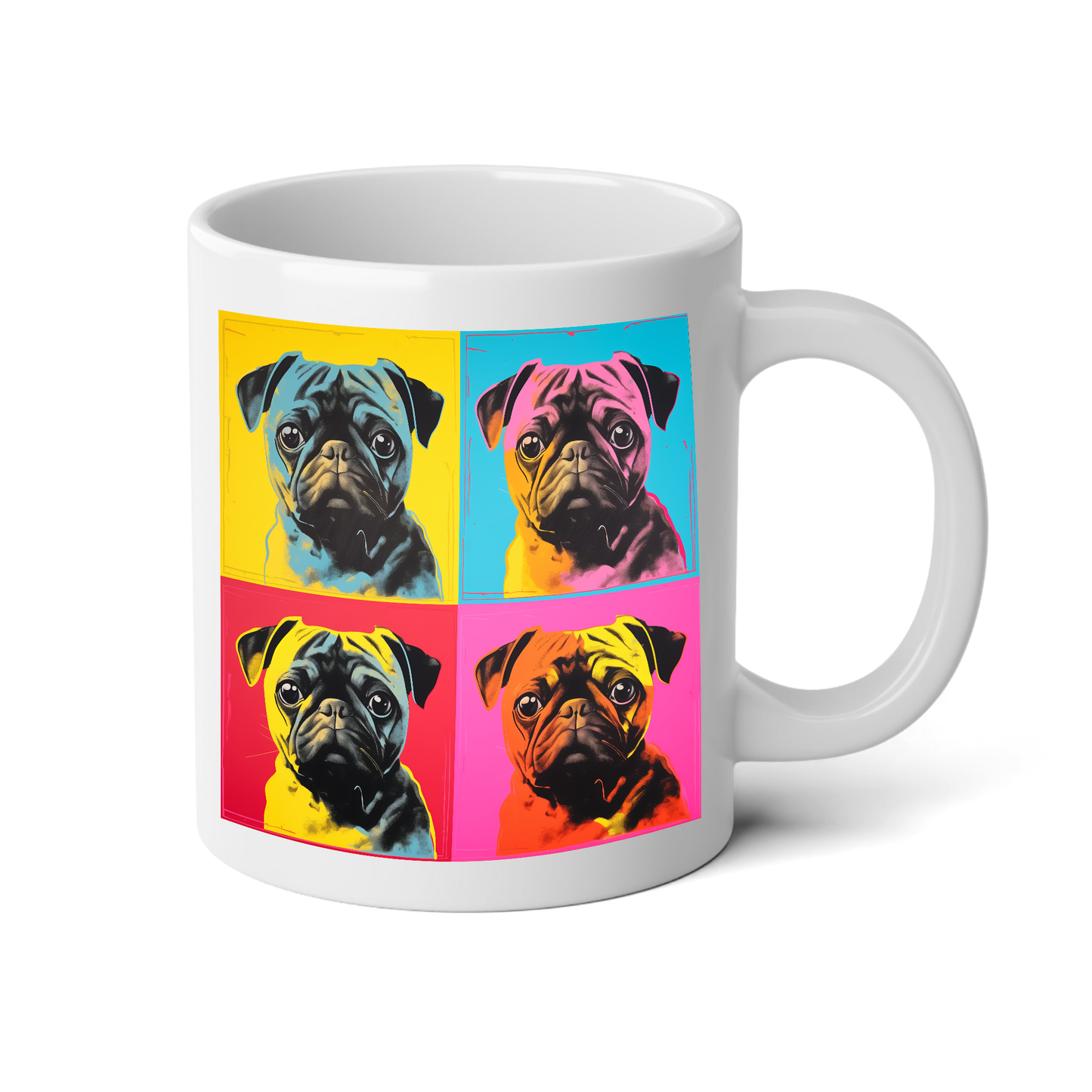 Dogs of Andy Warhol Mug with "Live, Love, Bark" Quote