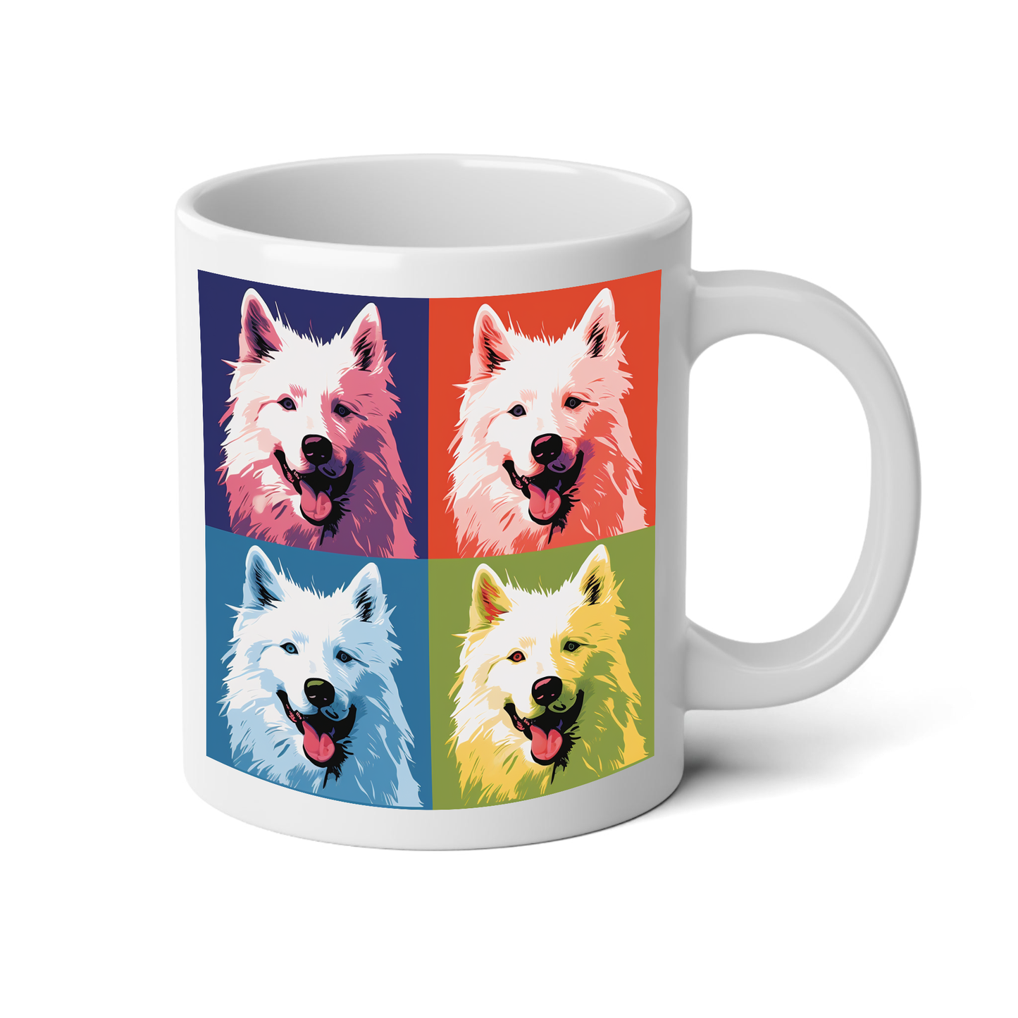 Dogs of Andy Warhol Mug with "Live, Love, Bark" Quote