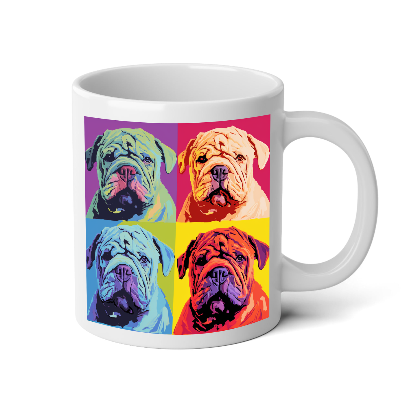 Dogs of Andy Warhol Mug with "Live, Love, Bark" Quote