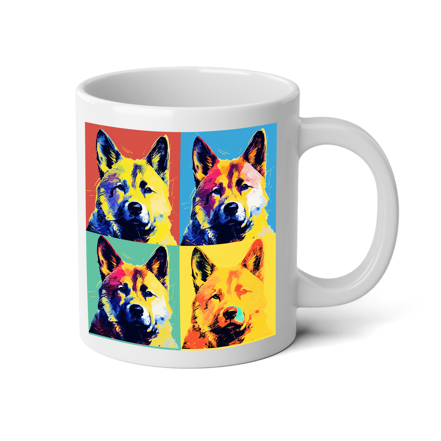 Dogs of Andy Warhol Mug with "Live, Love, Bark" Quote