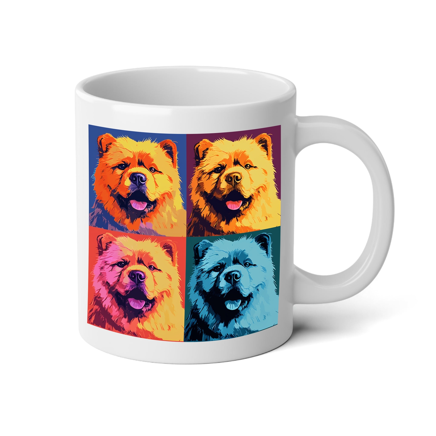 Dogs of Andy Warhol Mug with "Live, Love, Bark" Quote