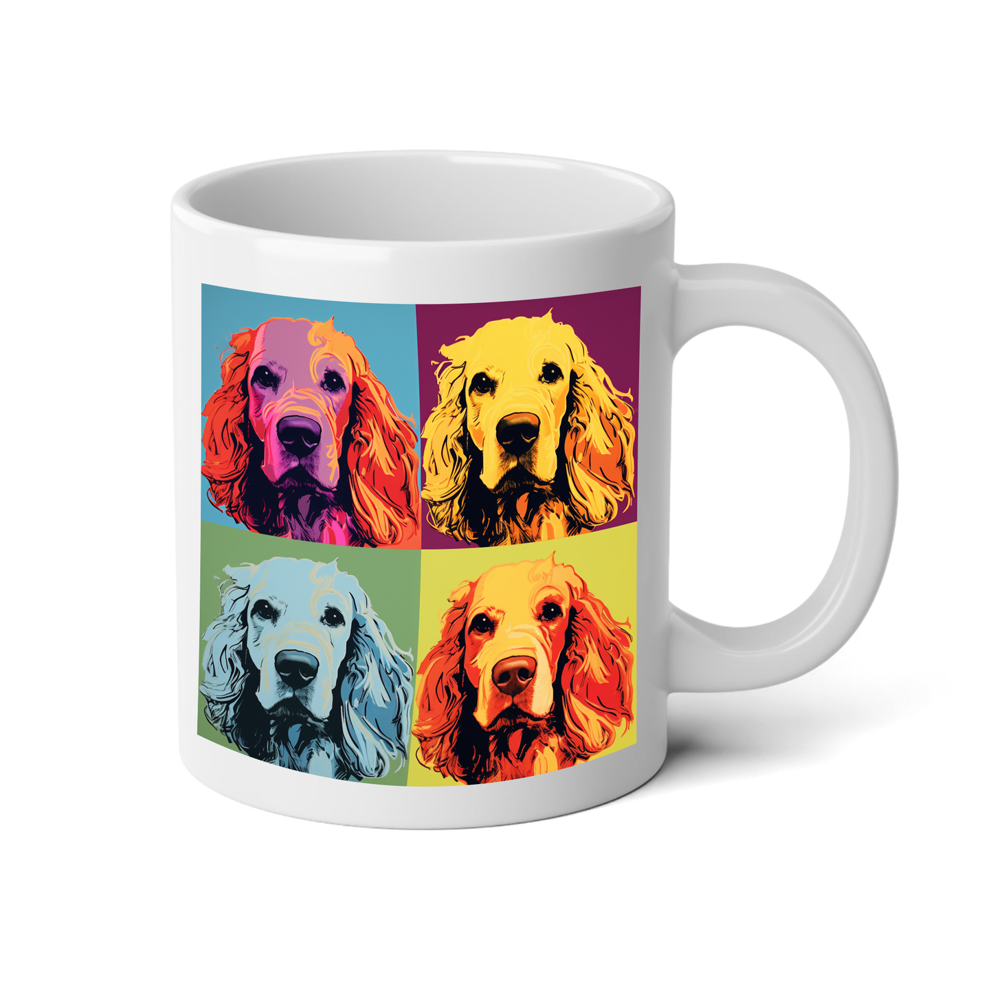 Dogs of Andy Warhol Mug with "Live, Love, Bark" Quote