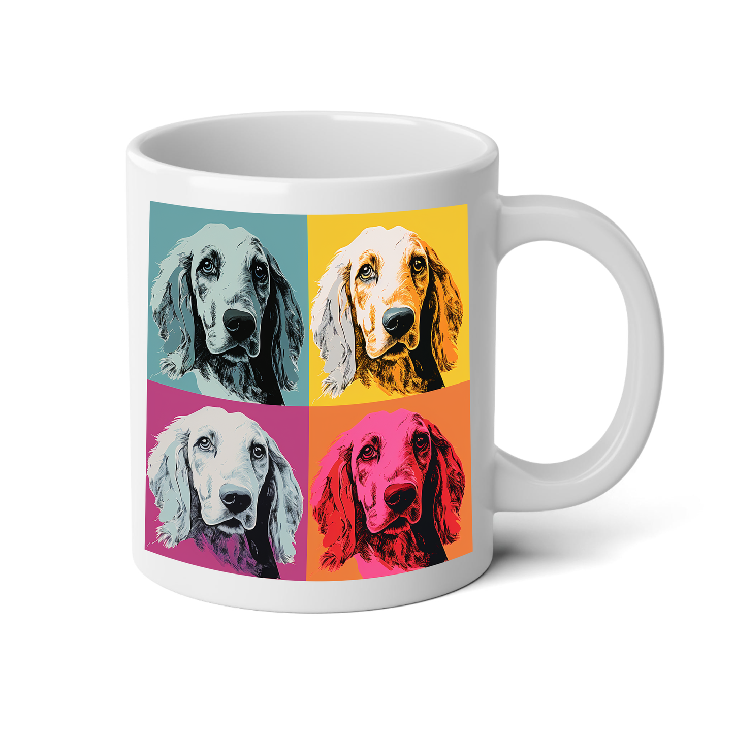 Dogs of Andy Warhol Mug with "Live, Love, Bark" Quote