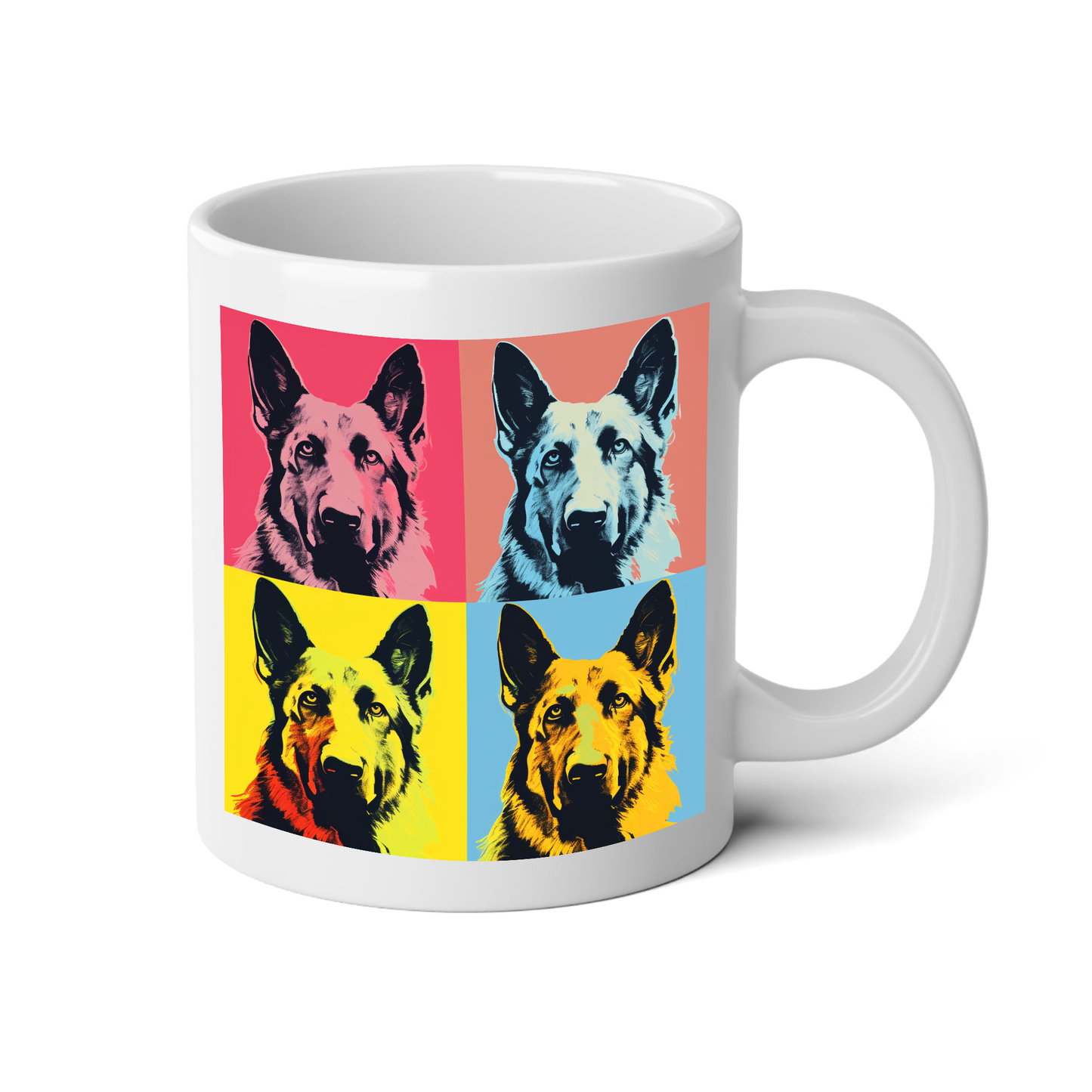 Dogs of Andy Warhol Mug with "Live, Love, Bark" Quote