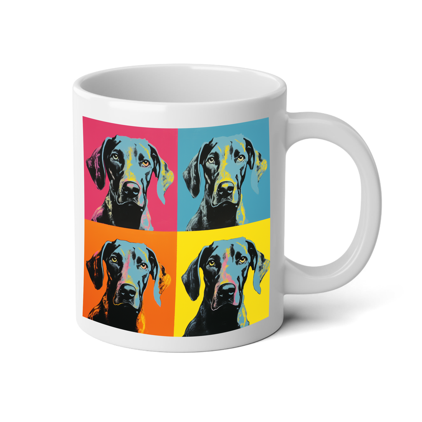 Dogs of Andy Warhol Mug with "Live, Love, Bark" Quote